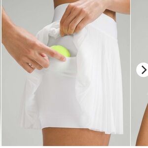 Lululemon Mesh Pleats Mid-Rise Mini Tennis Skirt
White 6
